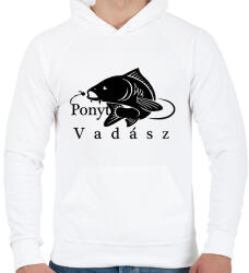 printfashion Ponty vadász - Férfi kapucnis pulóver - Fehér (2453868)