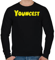 printfashion Youngest - Legkisebb tesó - Férfi pulóver - Fekete (7015067)