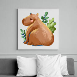 printfashion Capybara popsi - Vászonkép - Fehér (13649646)