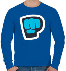 printfashion PewDiePie - Férfi pulóver - Királykék (1493836)