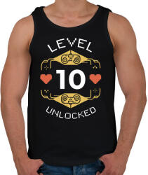 printfashion Level 10 unlocked - Férfi atléta - Fekete (4882792)