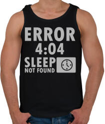printfashion 404 - Sleep not Found - Férfi atléta - Fekete (2013321)