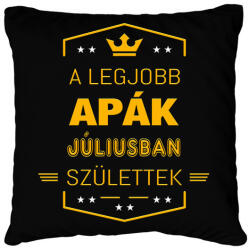 printfashion A legjobb apák július - Párnahuzat, Díszpárnahuzat - Fekete (2809453)