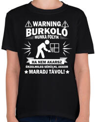 printfashion Burkoló munka - Gyerek póló - Fekete (14698613)
