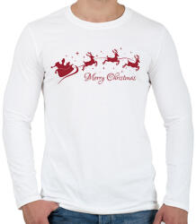 printfashion boldog karácsonyt - Férfi hosszú ujjú póló - Fehér (14622467)