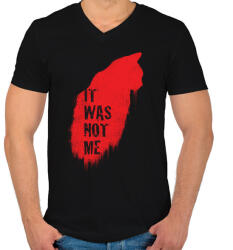 printfashion Nem én voltam - Férfi V-nyakú póló - Fekete (118886)
