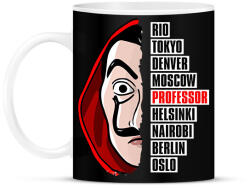 printfashion A nagy pénzrablás - La Casa de Papel - Money Heist - Bögre - Fekete (5735380)