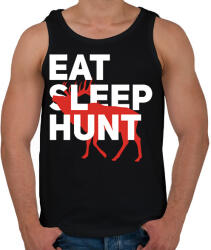 printfashion Vadász (Eat, Sleep, Hunt) - Férfi atléta - Fekete (1618652)