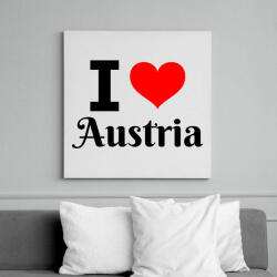 printfashion I love Austria - Vászonkép - Fehér (10541399)