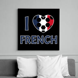 printfashion I love French - Vászonkép - Fekete (10789624)