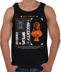 printfashion Anxiety - Férfi atléta - Fekete (14559020)