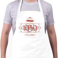 printfashion since-1939-red-black - Kötény - Fehér (4902348)