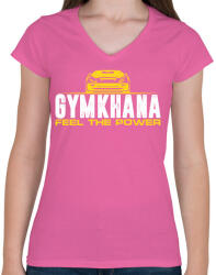 printfashion Gymkhana - Női V-nyakú póló - Rózsaszín (8467170)