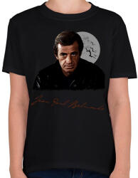 printfashion Jean-Paul Belmondo - Gyerek póló - Fekete (5333172)