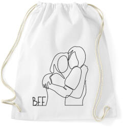 printfashion BFF - Vonalas minta - Sportzsák, Tornazsák - Fehér (6672812)