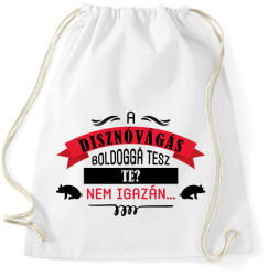 printfashion A disznóvágás boldoggá tesz - Sportzsák, Tornazsák - Fehér (11626178)