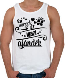 printfashion Én vagyok az igazi ajándék - Férfi atléta - Fehér (5374212)