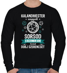 printfashion Dobj szerencsét! - Férfi pulóver - Fekete (2673873)