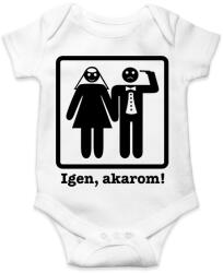printfashion Igen, akarom! - Baba Body - Fehér (2616729)