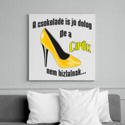 printfashion a csokoládé is. . . - Vászonkép - Fehér (6629494)