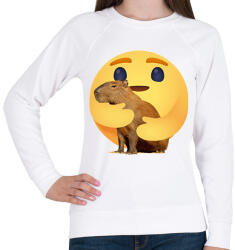 printfashion I love capybara - Női pulóver - Fehér (13038298)