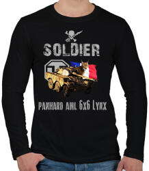 printfashion SOLDIER-LYNX - Férfi hosszú ujjú póló - Fekete (2818286)