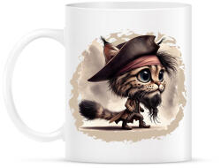 printfashion Hiúz Jack Sparrow kapitány jelmezben - Bögre - Fehér (15717664)