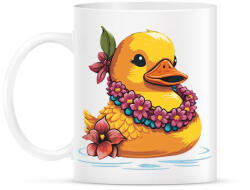 printfashion Gumikacsa hawaii virágfüzérrel - Bögre - Fehér (12472842)