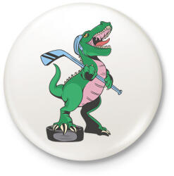 printfashion Hokista T-rex - Kitűző, hűtőmágnes - Fehér (11734928)