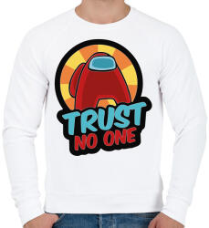 printfashion Among us trust no one - Férfi pulóver - Fehér (4188803)