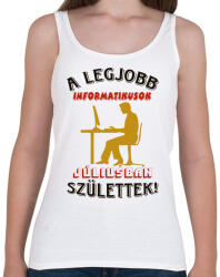 printfashion Informatikus férfi szülinapja július színes - Női atléta - Fehér (5617370)