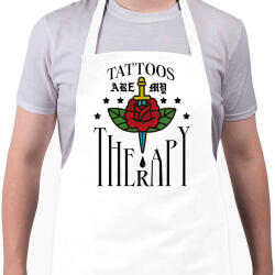 printfashion Tattoos are my therapy - Kötény - Fehér (12604807)