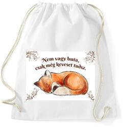 printfashion Kis Vuk - Nem vagy buta, csak még keveset tudsz. - Sportzsák, Tornazsák - Fehér (7854642)