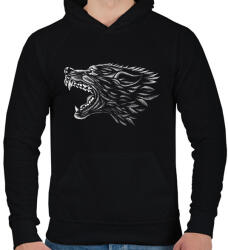 printfashion farkas - Férfi kapucnis pulóver - Fekete (15718175)