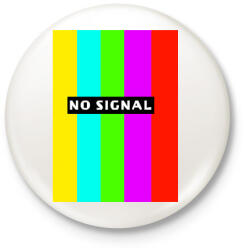 printfashion no signal - Kitűző, hűtőmágnes - Fehér (3089304)