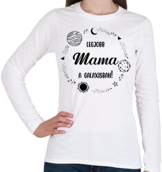 printfashion Legjobb mama a galaxisban - Női hosszú ujjú póló - Fehér (6605990)