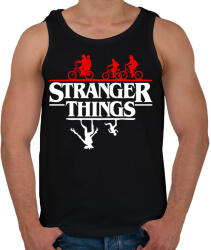 printfashion stranger things upside down - Férfi atléta - Fekete (2145018)