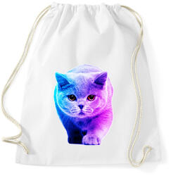 printfashion Macska art - Sportzsák, Tornazsák - Fehér (10640440)