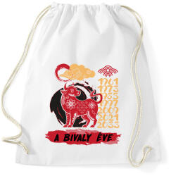 printfashion A bivaly éve - Sportzsák, Tornazsák - Fehér (7616436)