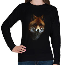 printfashion róka - Női pulóver - Fekete (13631196)