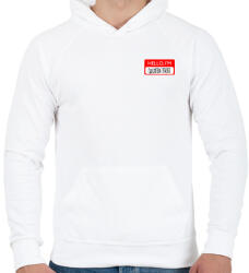 printfashion Gluten Free - Férfi kapucnis pulóver - Fehér (4581633)
