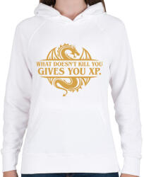 printfashion What doesn't kill you - Női kapucnis pulóver - Fehér (2094952)