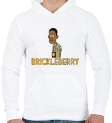 printfashion Brickleberry: Denzel - Férfi kapucnis pulóver - Fehér (2033815)