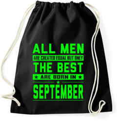 printfashion A legjobbak szeptemberben születnek - Sportzsák, Tornazsák - Fekete (348985)