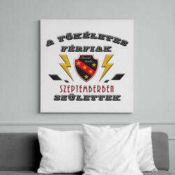 printfashion Tökéletes férfi szeptember - Vászonkép - Fehér (6632445)