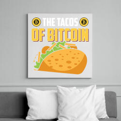 printfashion BITCOIN 4 EVER 74 - Vászonkép - Fehér (6640390)