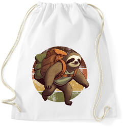 printfashion Túrázó lajhár - Sportzsák, Tornazsák - Fehér (16613797)