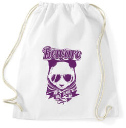 printfashion Őrült panda - Sportzsák, Tornazsák - Fehér (67436)