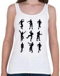 printfashion Fortnite Emotes /Black/ - Női atléta - Fehér (1239140)