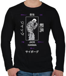 printfashion Jack Hanma - Férfi hosszú ujjú póló - Fekete (16172918)